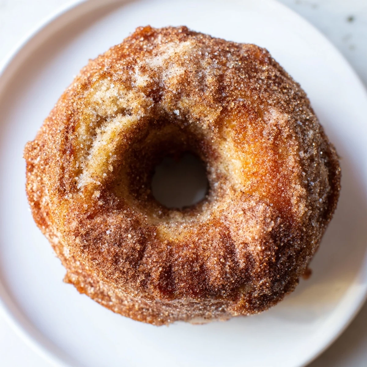 Warm, golden Spiced Apple Cider Donuts, coated in cinnamon sugar, ready to be enjoyed.
