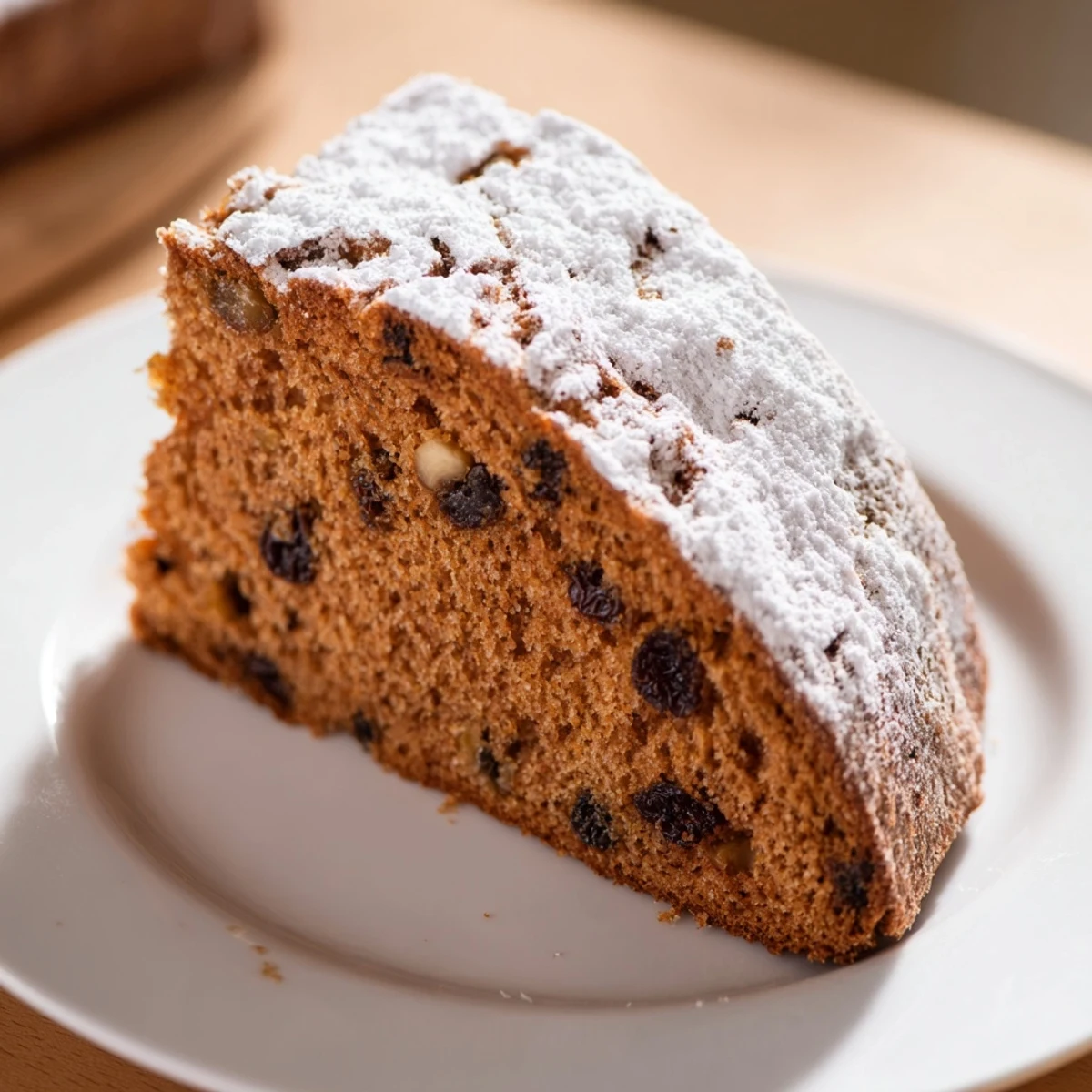 Imagine the aroma: a golden-brown Spiced Cake, served warm with whipped cream and nuts.