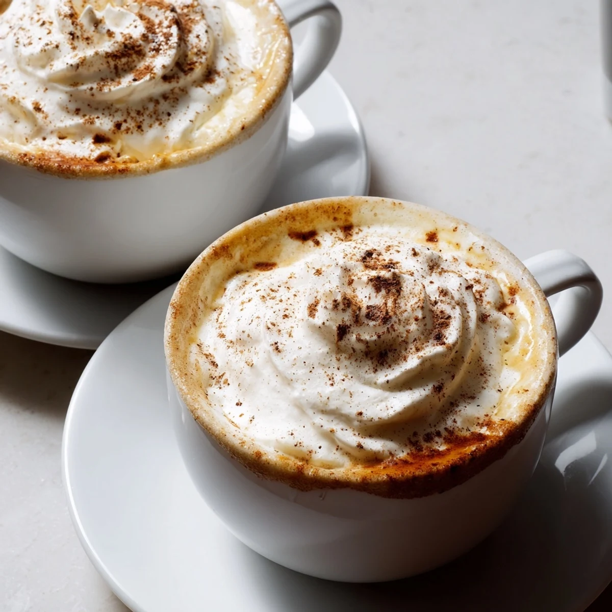 A warm Gingerbread Latte, a spiced, creamy beverage ideal for a chilly morning or afternoon.