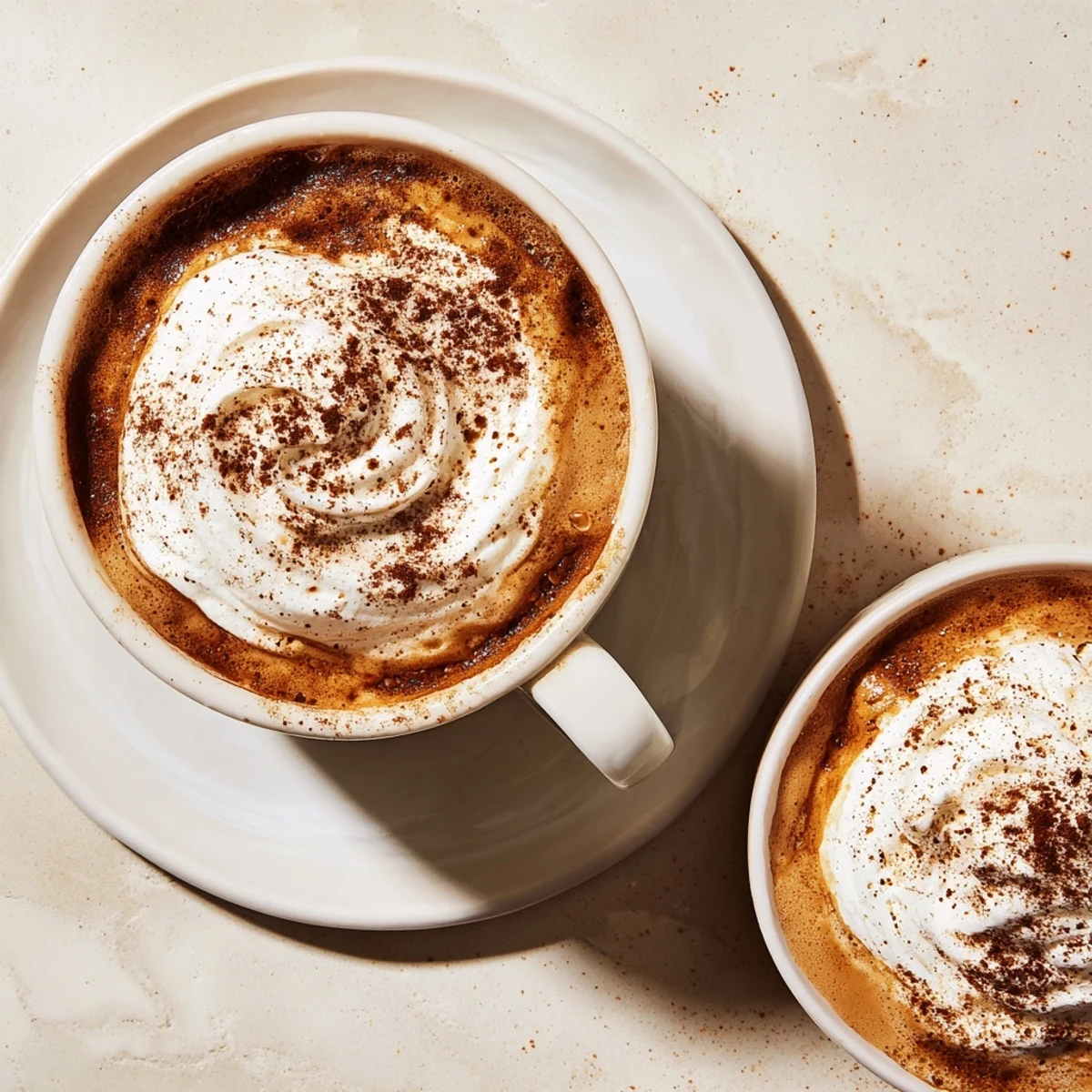 Delicious homemade Gingerbread Latte with frothy milk and spices, a perfect winter beverage.