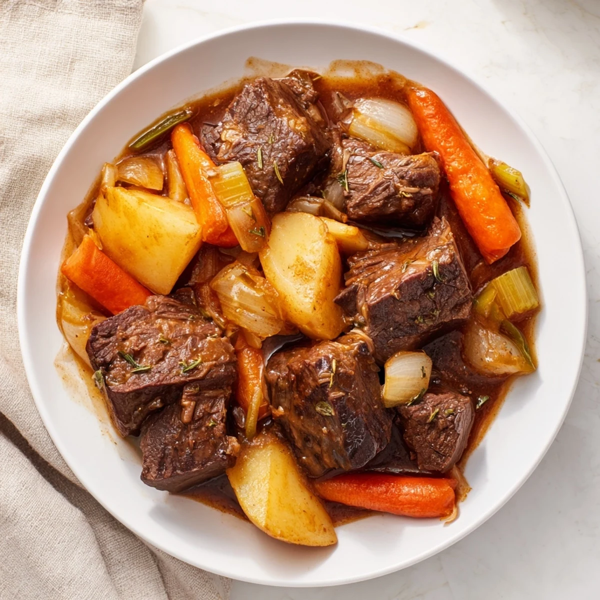 Warm your kitchen with this delicious Slow Cooker Beef Stew, a classic, comforting American meal.
