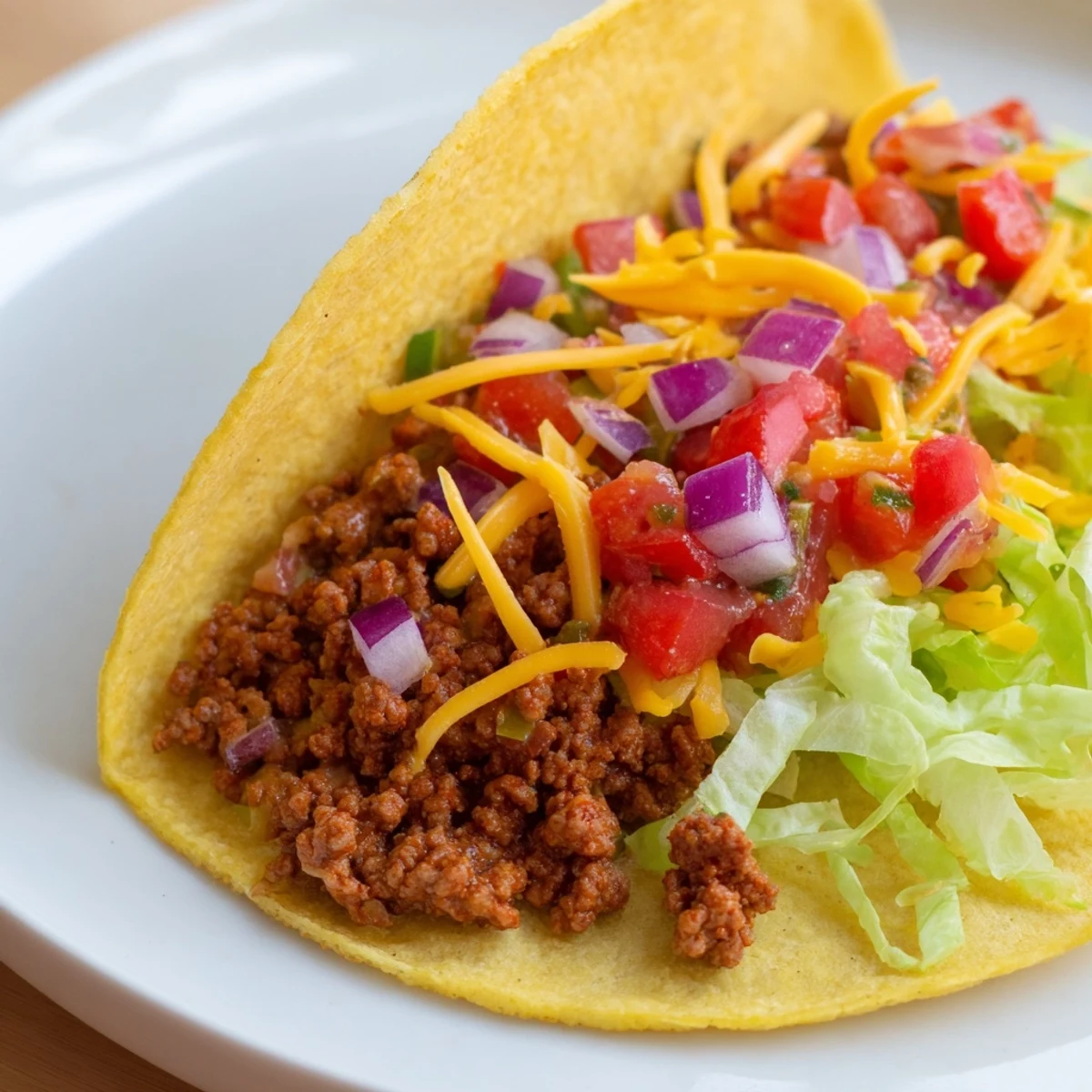 Easy Beef Tacos featuring flavorful ground beef, homemade seasoning, and fresh pico de gallo, garnished with cilantro and cheese.