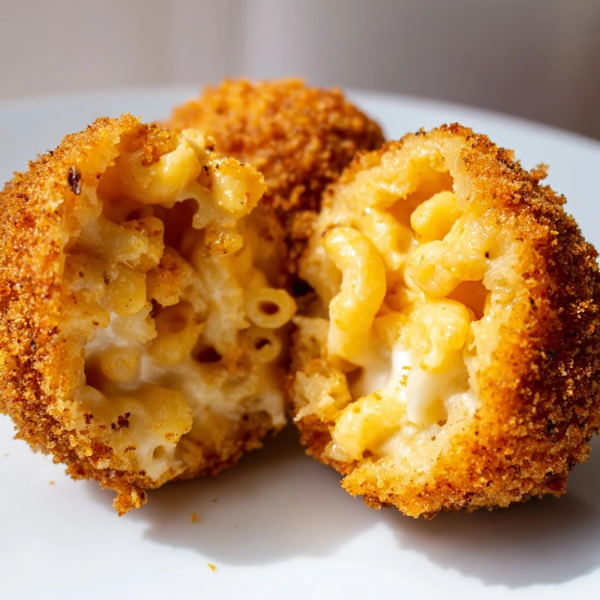 Breaded panko-crusted Super Bowl Fried Mac and Cheese Balls on a platter, perfect for game day snacking.