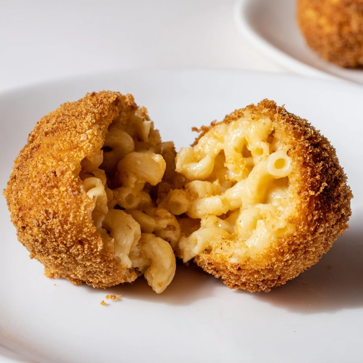 Crispy golden Super Bowl Fried Mac and Cheese Balls with creamy cheddar centers, served with marinara for dipping.