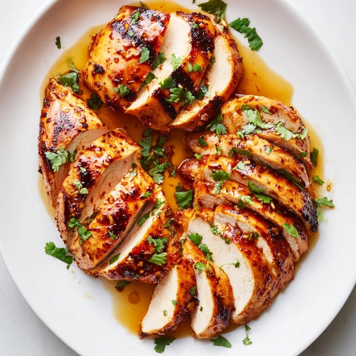 Sizzling Spicy Honey Lime Chicken breasts grilled to juicy perfection on a backyard grill with char marks and fresh lime wedges.