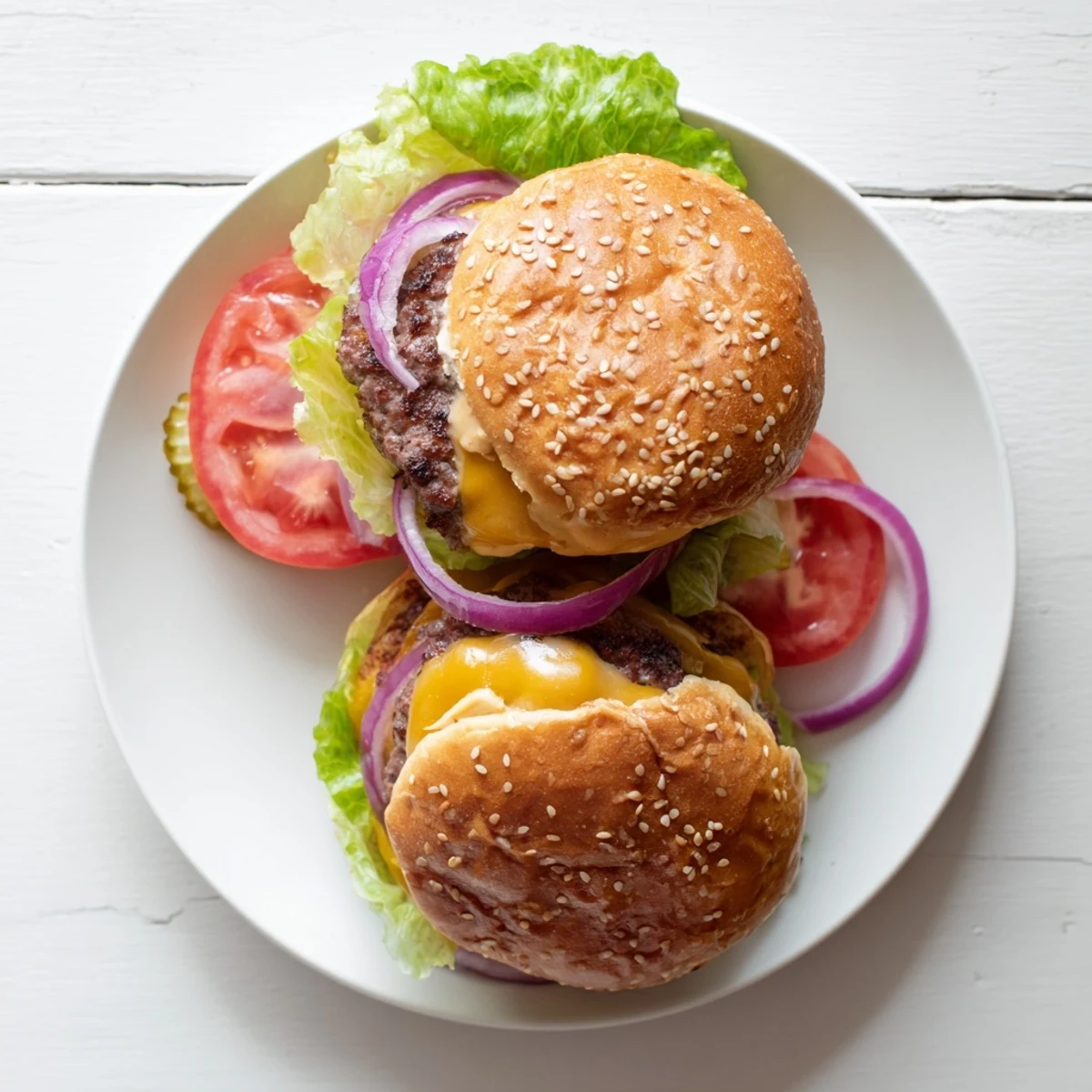 Golden smash burger with melted American cheese and crispy edges on toasted bun