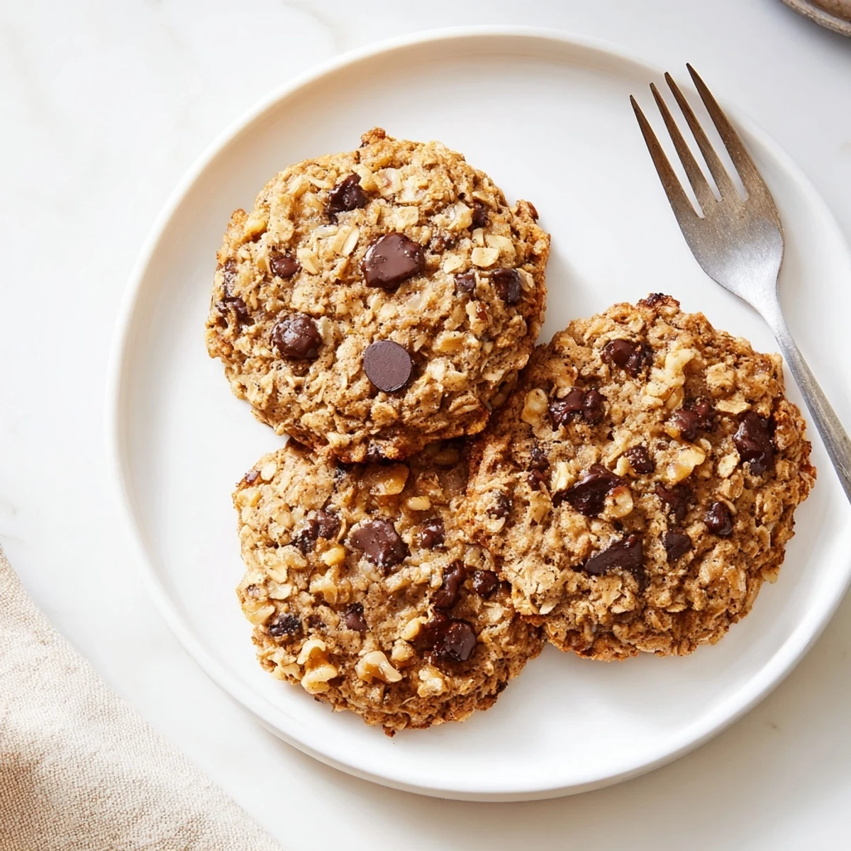 Freshly baked brown butter Irish oat cookies cooling on a wire rack, their crisp golden edges and nutty aroma visible