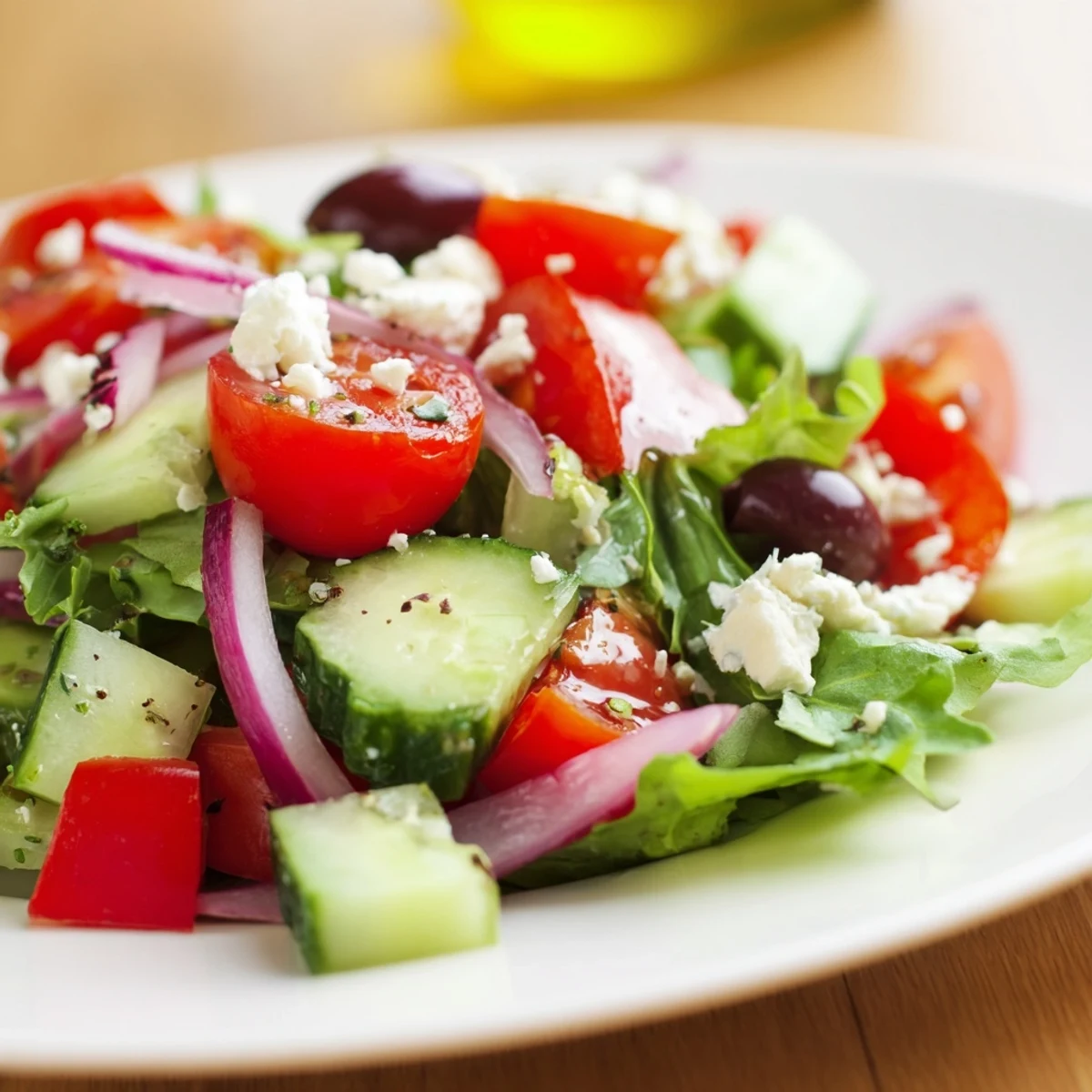 Serve Fresh Salad Recipe alongside grilled chicken for a light summer dinner.