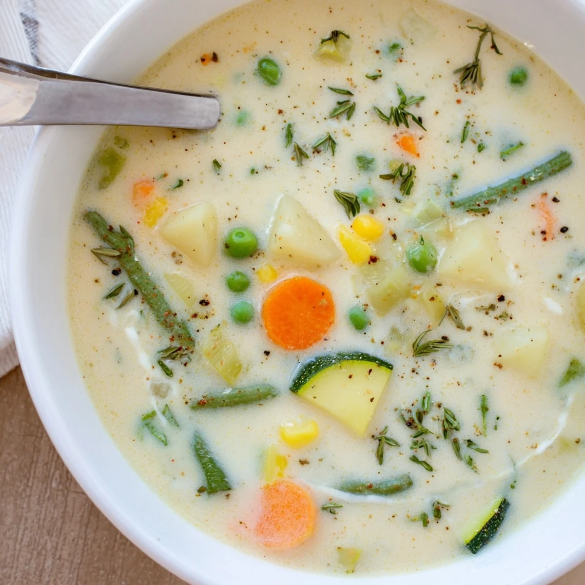 Creamy Vegetable Soup Recipe steaming in bowls, velvety texture with fresh parsley.