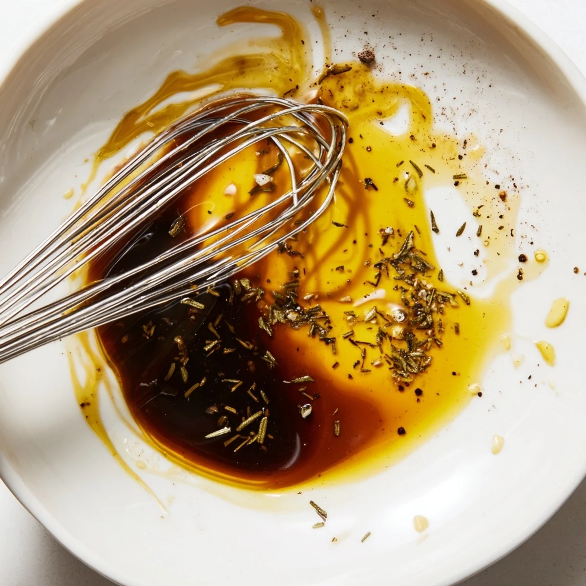 Creamy-emulsion Greek Dressing With Red Wine Vinegar And Dijon for grilled vegetables