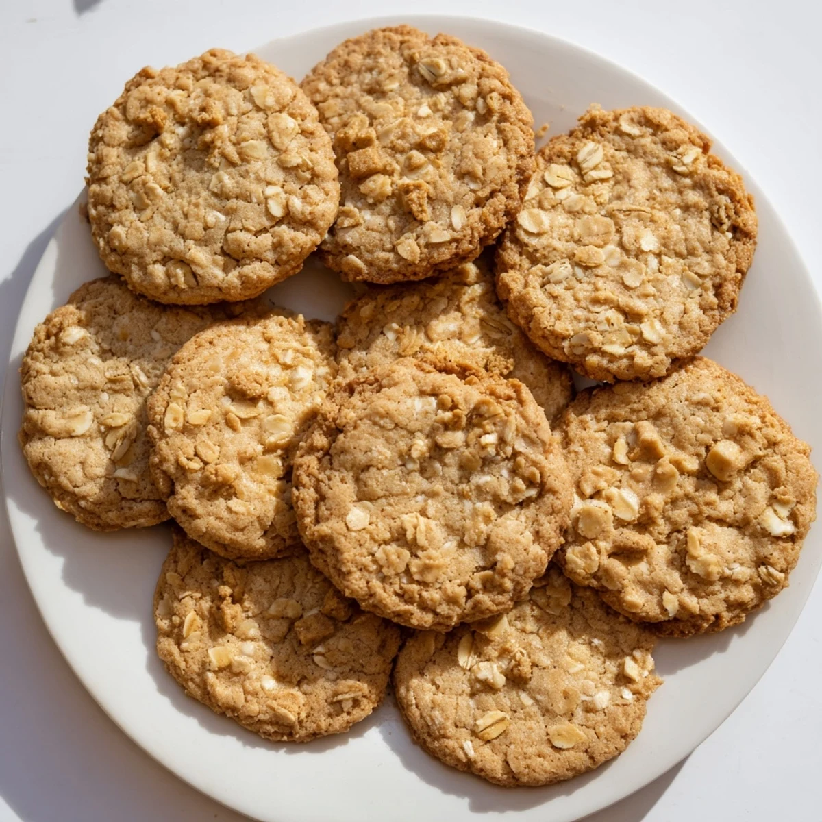 Freshly baked Biscoff oatmeal Lotus cookies featuring crunchy Lotus Biscoff pieces throughout