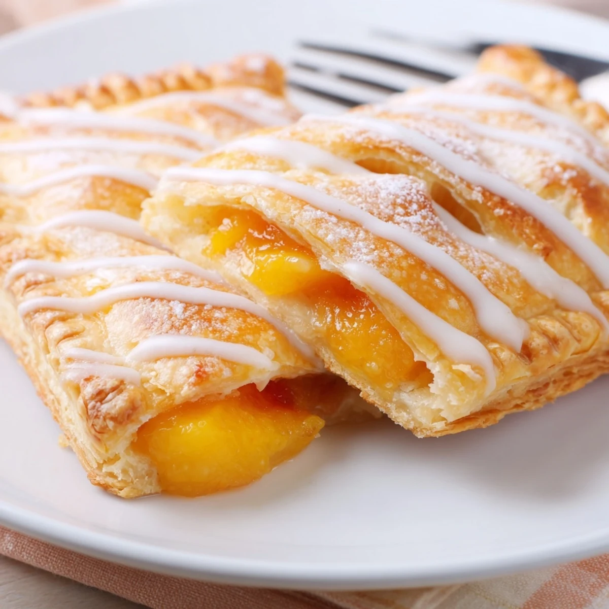 Buttery-scented Peach Pop Tarts Classic served warm with milk or coffee