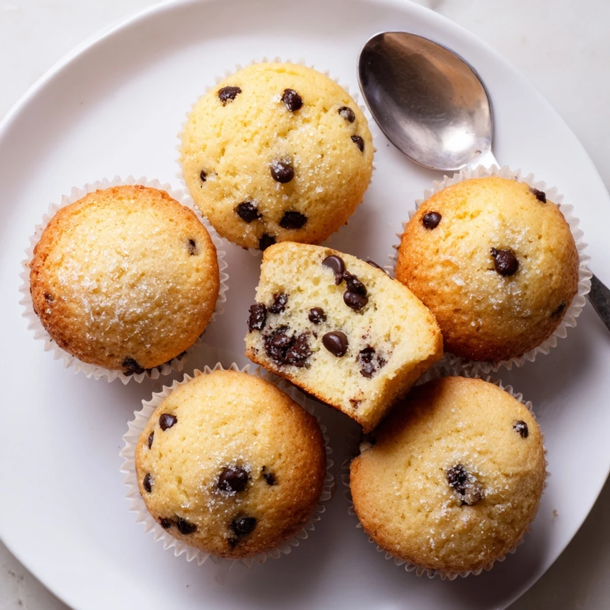Little Bites Mini Muffins cooling on rack, golden tops and soft crumb