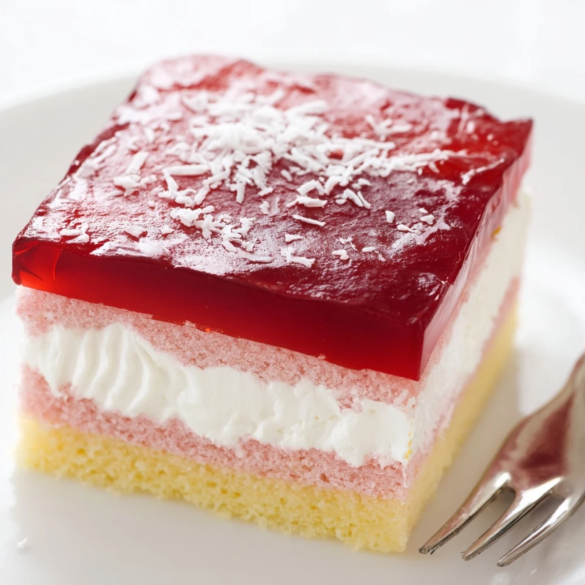 Old Fashioned Pink Jelly Cakes on a wire rack, rolled in coconut, raspberry sheen