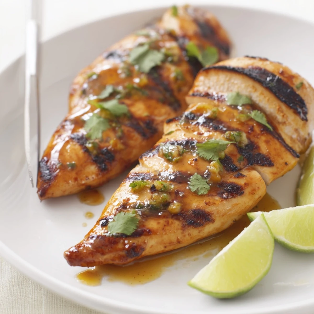Glistening, charred and zesty Key West Grilled Chicken With Tropical Citrus Marinade