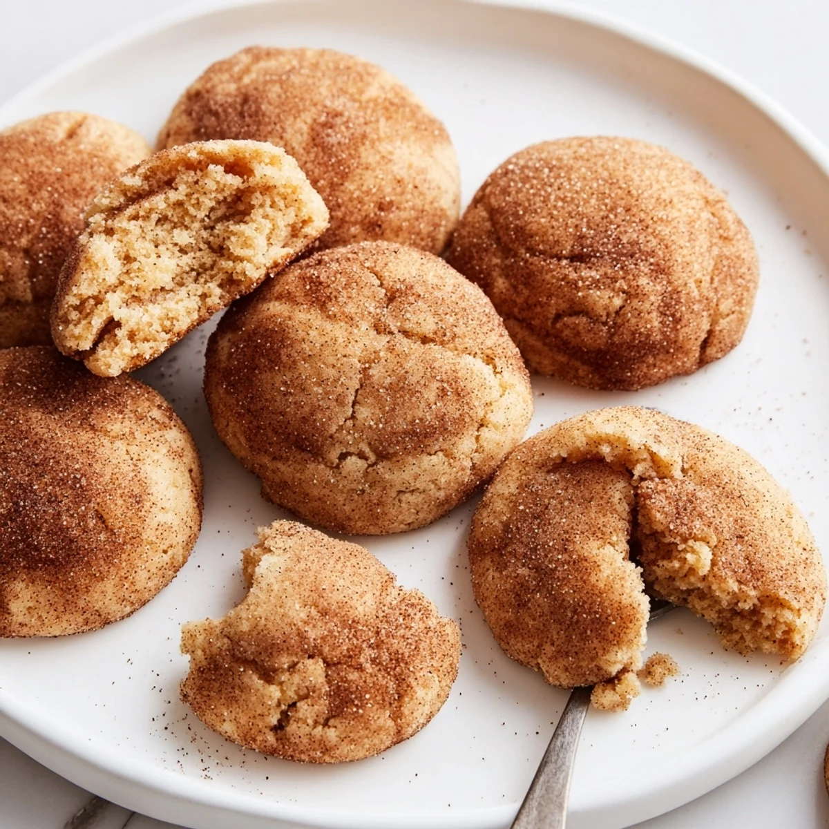 Snickerdoodle Recipe: soft, chewy cinnamon-sugar cookies cooling on parchment-lined baking sheet