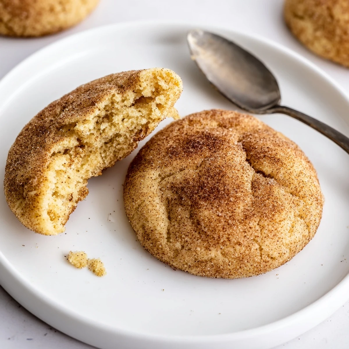 Warm Snickerdoodle Recipe served with a tall glass of cold milk