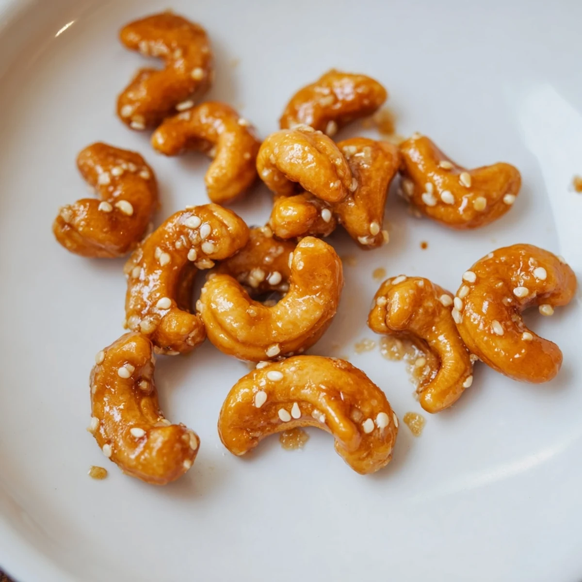 Sweet honey sesame cashews freshly roasted and perfectly caramelized for homemade gifting.