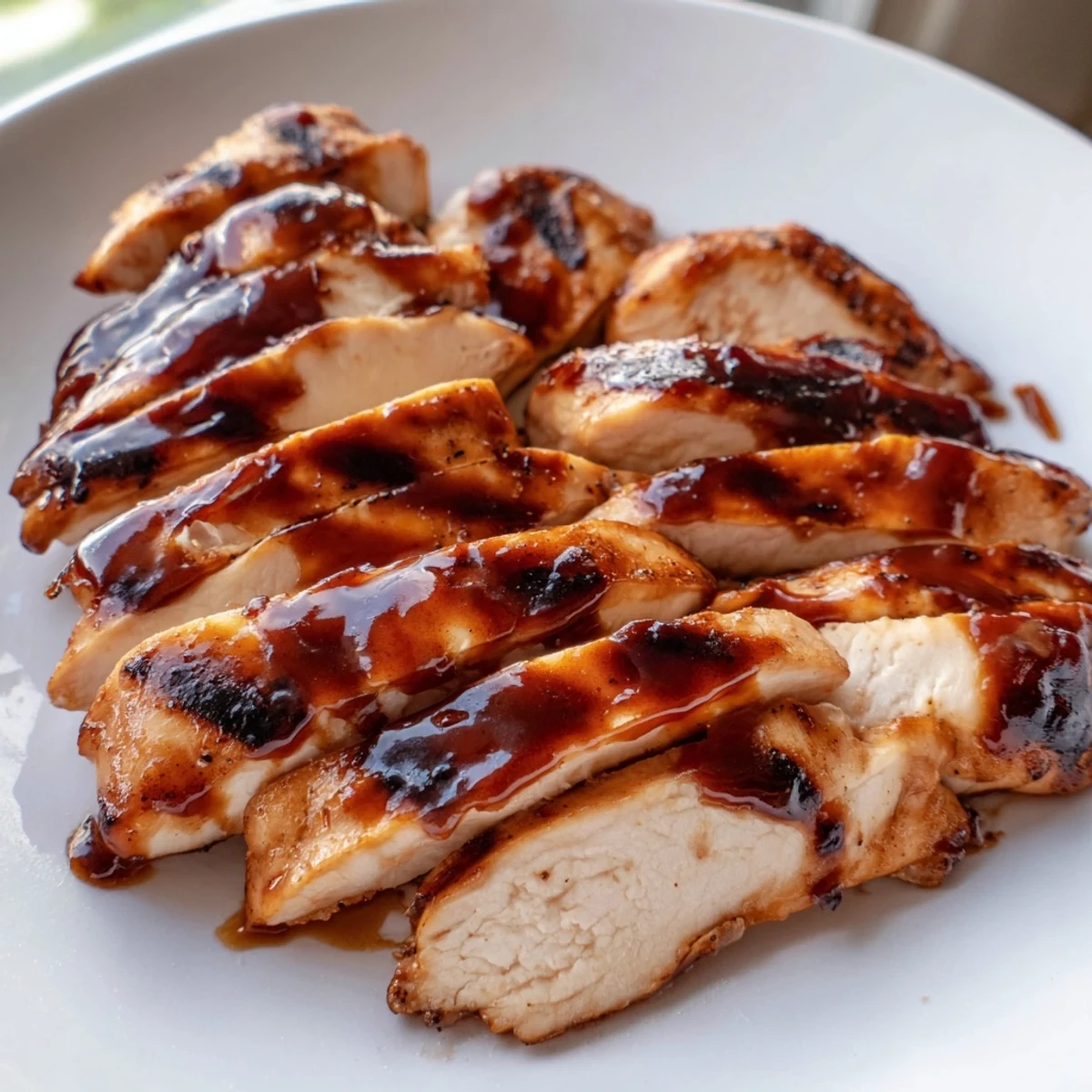 Caramelized grilled Coca Cola glazed chicken breast with sticky sweet grill marks