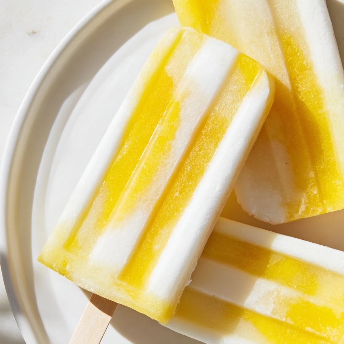 Creamy coconut milk and sweet pineapple layers in these tropical frozen popsicles