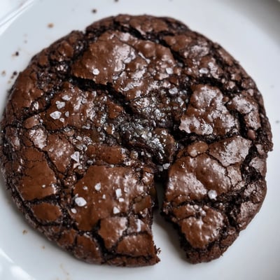 Indulgent Gourmet Brownie Cookies are arranged on a rustic platter, showcasing their fudgy centers and crisp edges next to a scoop of vanilla ice cream.